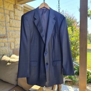 Loro Piana X Daniel Cremieux Men's 44L Sport Coat Blazer Two Button Gray Wool